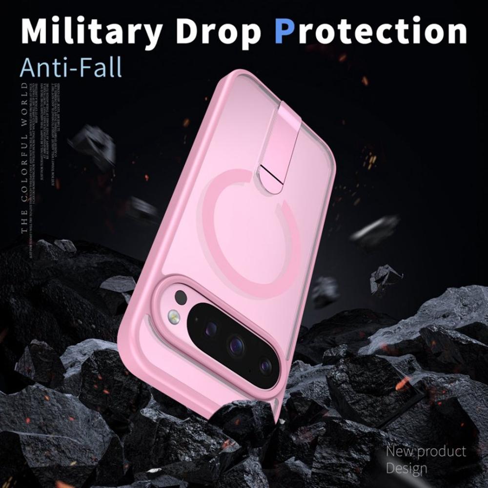For Google Pixel 10 Pro XL/9 Pro XL Magnetic Case Kickstand TPU + Acrylic Phone Cover