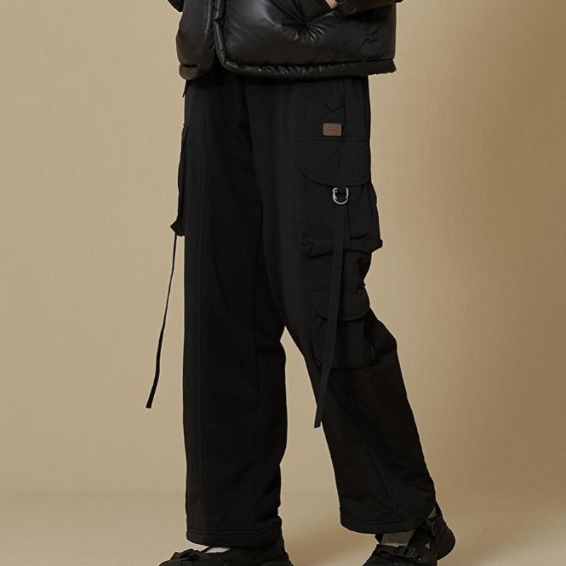 Woven Patch Bijo Cargo Pants Black