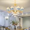 Роскошная люстра для гостиной Французский хрусталь Свет для гостиной Современная вилла Столовая Спальня Керамические подвесные светильники