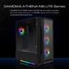 Корпус игрового ПК GAMDIAS ATHENA M6 LITE Корпус ATX Бесшовное закаленное стекло Окна 4 120 мм ARGB вентилятор Три стороны Подсвечивающаяся сетчатая передняя панель Перфорированная