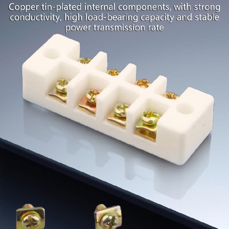 30A High Temperatures Ceramic Junction Block 800℃ Heat Proof Wiring Terminals Block For Factory And Petrochemical Wiring Needs