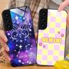 Чехол для мобильного телефона со знаком зодиака Близнецы для Samsung Galaxy S26 S25 S24 S23 S22 S21 S20 Note20 Plus FE Ultra Стеклянный Цветной Чехол