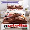 3pcs Nutella Bedding Set Duvet Cover Closure Includes 1 Duvet Cover & 2 Pillowcases, Soft and Comfortable for All Seasons.