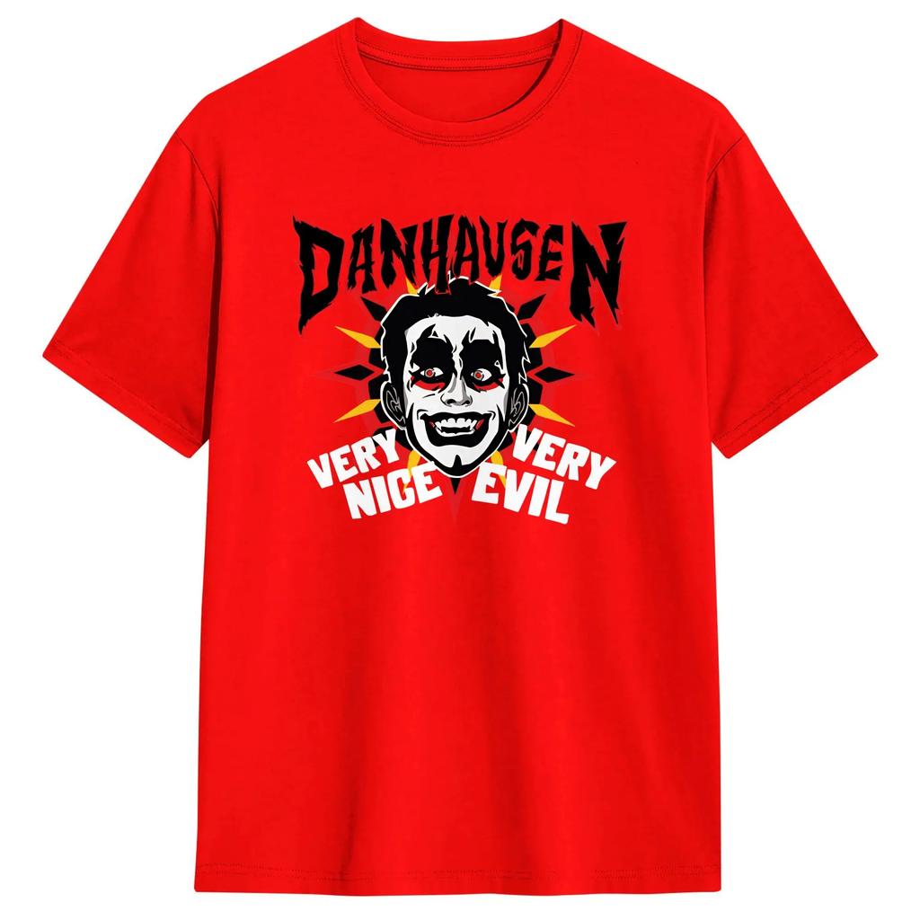 Very Nice Very Evil Danhausen Wrestling T-Shirts for Men Humorous Cotton Tees Crewneck Short Sleeve T Shirts Printing Clothes