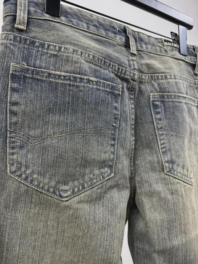 Джинсы-клеш Essential Haute Couture Bootcut из потертого бамбукового хлопка
