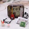 1:12 Мини DIY Камера Книга Чемодан Гитара Стеклянный Кукольный домик Миниатюрный Набор для Путешествий Детские Игрушки для Ролевых Игр Мебель Аксессуары
