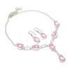 Pink Kunzite Handmade 925 Sterling Silver Jewelry Set G2h21
