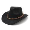 Artificial Suede Cowboy Hats Solid Color Jazz Knight Hats Vintage Grassland Country Hat  Spring