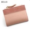 Personalized Solid Color Short Ladies Zipper Wallet
