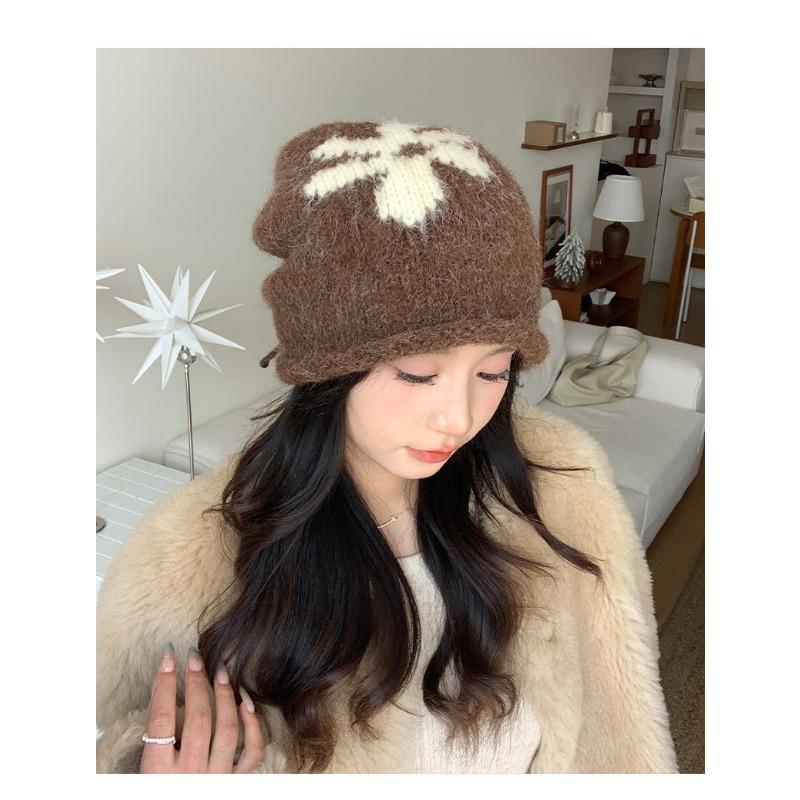 Women S Korean Style Knitted Slouchy Beanie Hat For Autumn Winter Large Head Size Versatile Warm