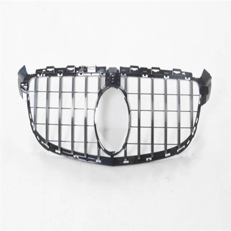 Compatible 15-18 W205 C63 GT Vertical Bar Front Grille Radiator Cover Air Intake High/Low Configuration.