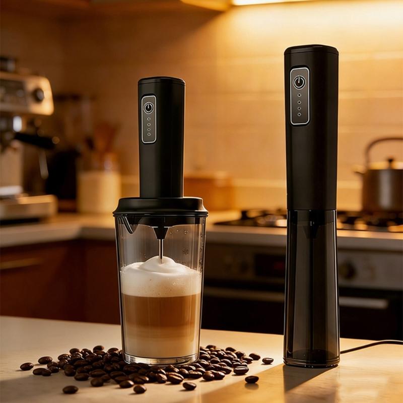 Portable Battery Operated Milk Frother For Home coffee maker Style Quick Frothing