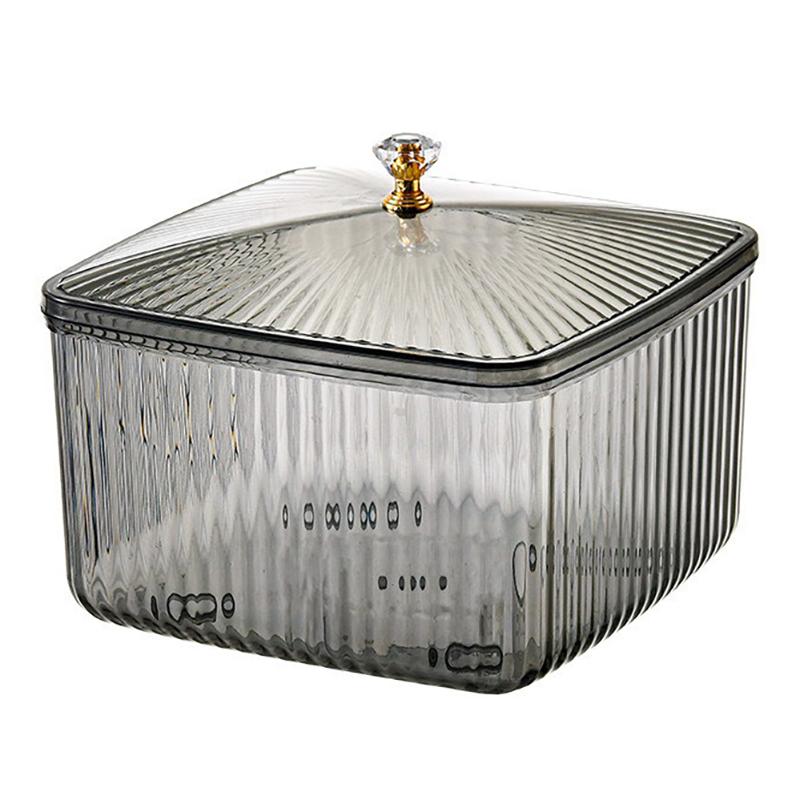 Блюдо для закусок с крышкой, большая емкость, прозрачное сервировочное блюдо, многоцелевой контейнер, пластиковая тарелка для печенья, орехов, сухофруктов, еды