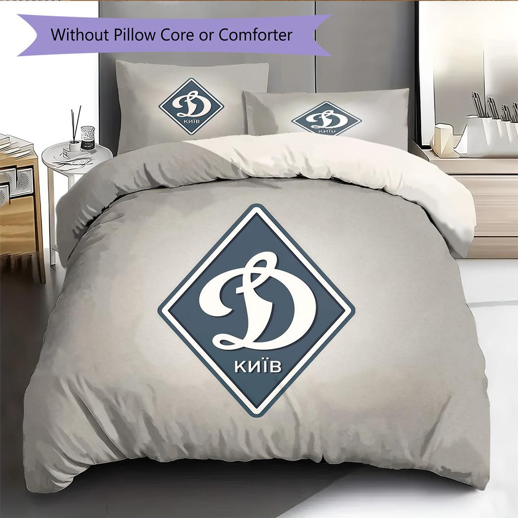 FC Dynamo Kyiv Pattern Bedding Quilt Set Home Decoration Gift (1 * duvet cover + 2 * pillowcase without core)