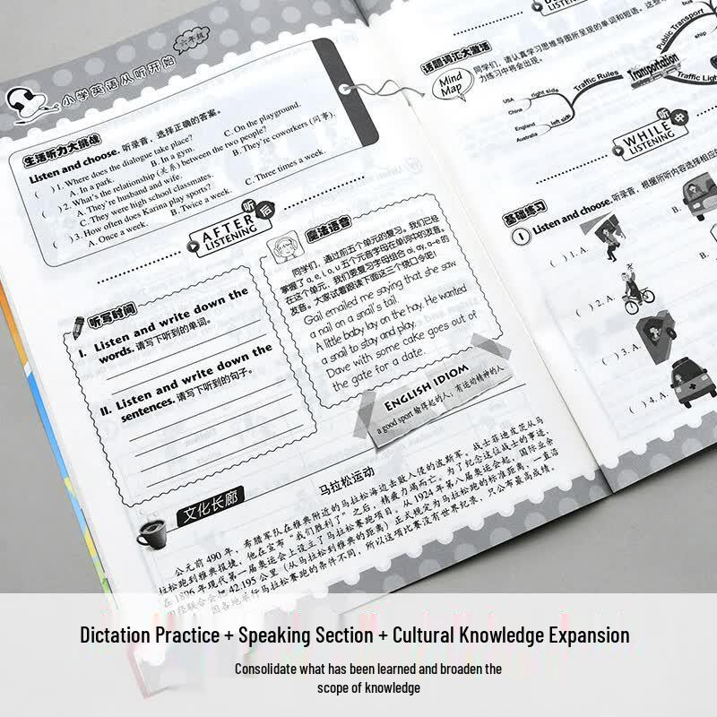 Sixth Grade Elementary English Listening Practice Book