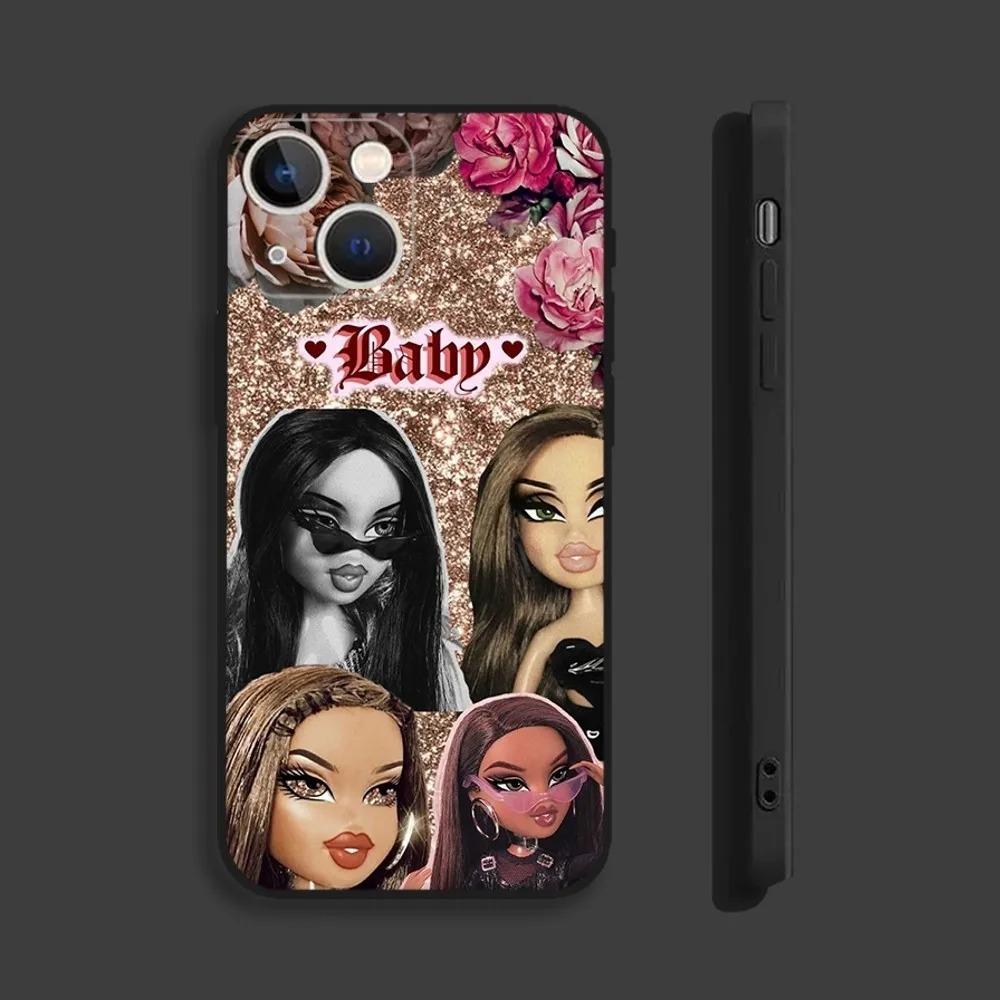 Bratz Doll Phone Case For IPhone 11 12 13 14 15 16 Pro Max 7 8 Plus Mini X XS XR SE TPU Yasmin Chloe Jade Sasha Cameron