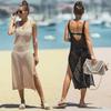 European and American Hollow Knit Vest Cover-Up for Beach Vacations