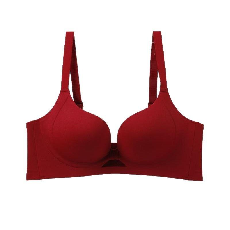 Red natal year, pull small breasts, gather and show a large upper support, prevent sagging, close secondary breasts, no steel ring, comfortable