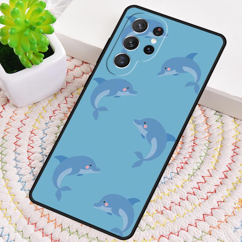 Милый Чехол для Телефона с Животным Дельфином для Samsung Galaxy note 10 pro S26 Ultra S23 S24 FE S25 S21 S22 PLUS ударопрочный Чехол