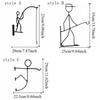 Multifunctional Fisherman Wall Planter Holder Abstract Shape Clean Lines Wall Hooks