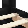 Bed Frame with Storage and Headboard Black 180 x 200 cm