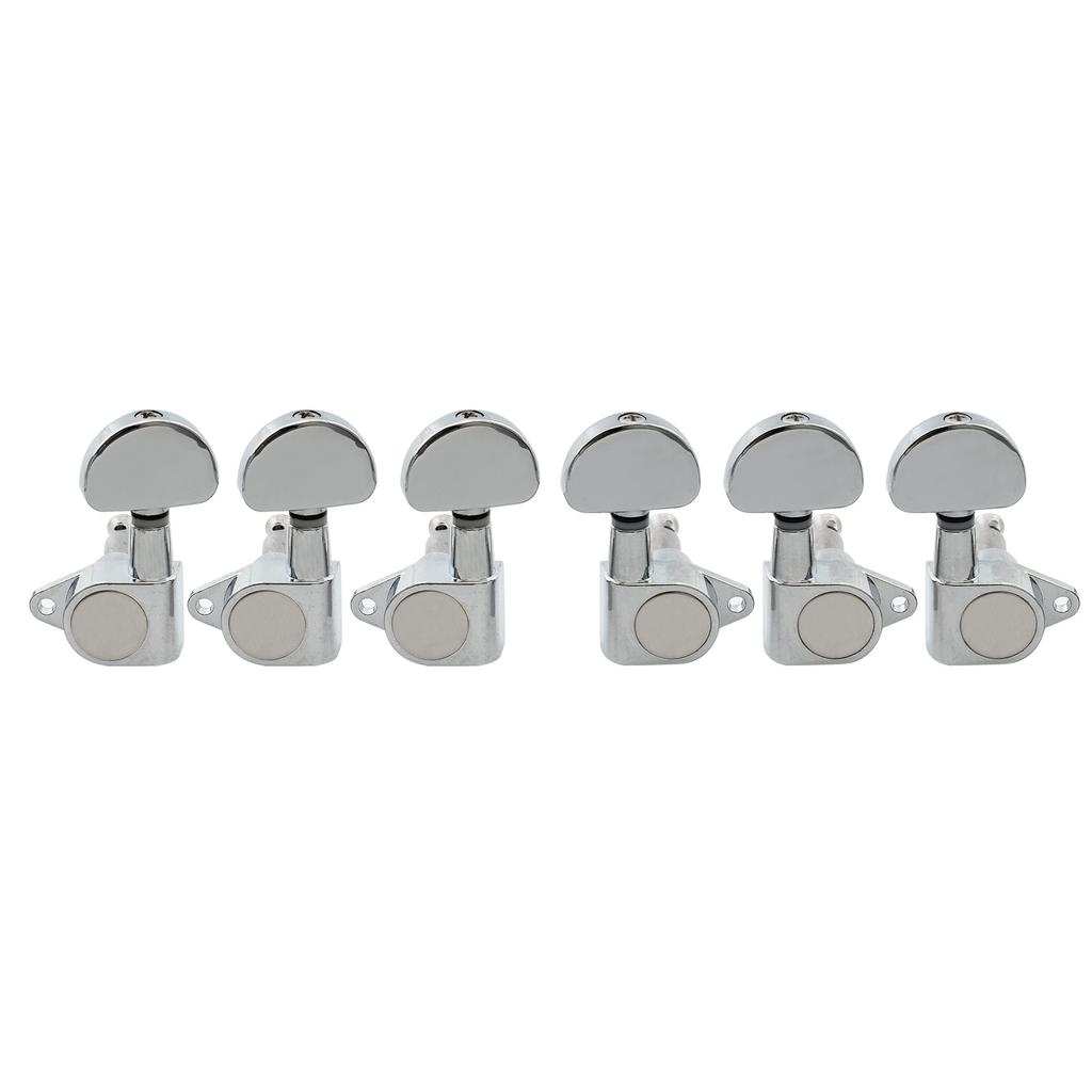 Musiclily guitar tuners for Les Paul style chrome L3+R3 Grover-type electric/acoustic guitars, finish.