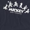 Mickey & Friends Unisex Adult Silhouette T-Shirt