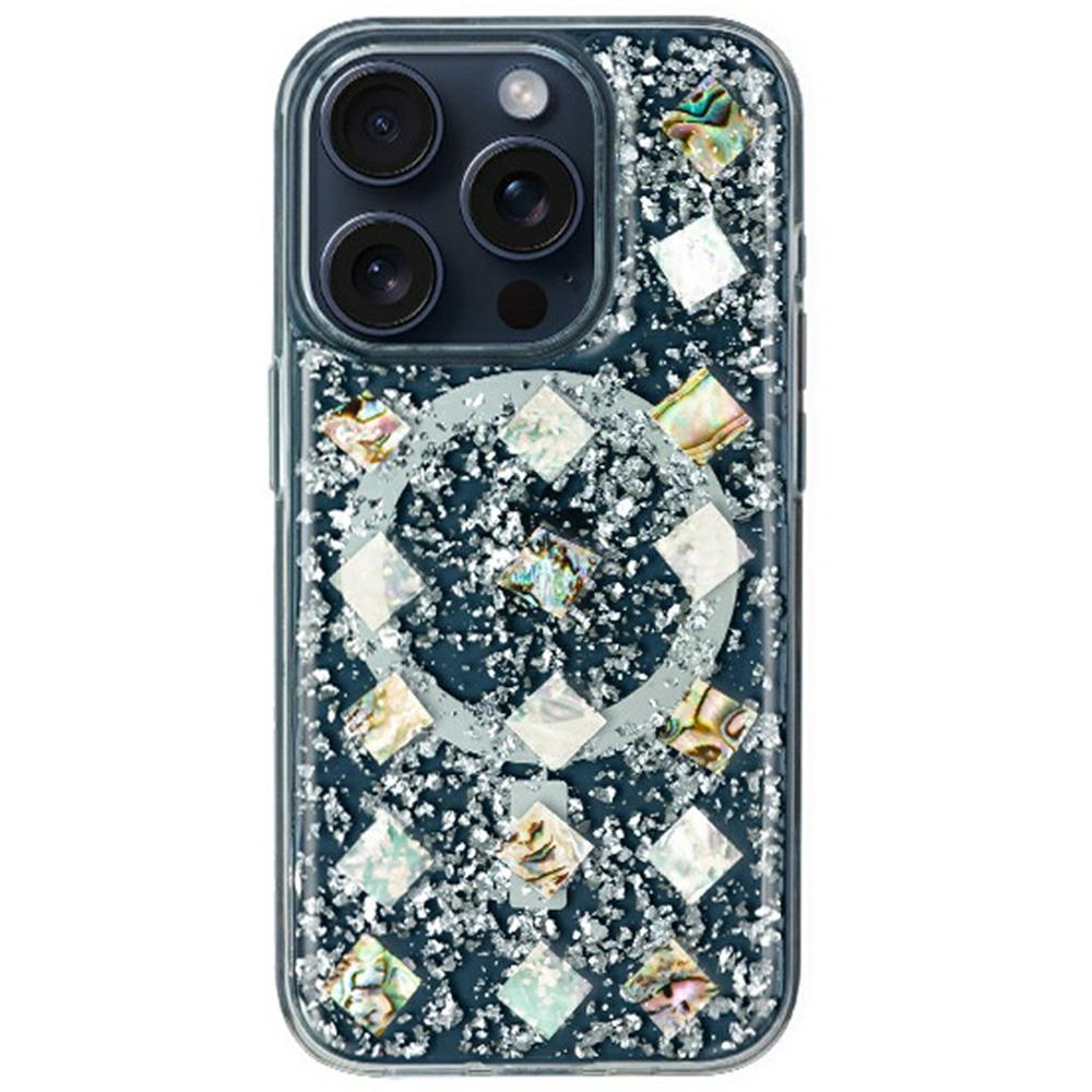 KZDOO Mag Flash Series for iPhone 16 Pro Case Compatible with MagSafe Seashell Shining TPU+PC Phone Cover