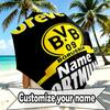 Custom Name Personalized Borussia Dortmund Print Umbrella, Auto Open Close, 8‑Rib Sturdy Frame, Commute Camping Hiking Use, Birthday Gift