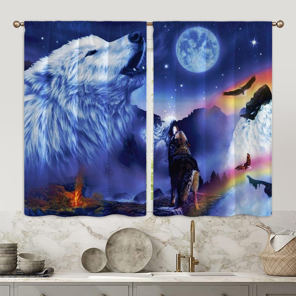 Современные шторы с 3D волками и животными для гостиной, роскошные шторы для спальни, кухни, шторы, декор для окон