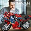 400+pcs Super Motorcycle Moc DIY Building Blocks Construction Model Toys Assembly Racing Car Vehicle Bricks for Kid and Adult