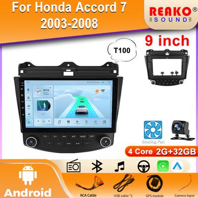 Беспроводная автомобильная стереосистема для Honda Accord 7 2003-2008 CarPlay Android Auto IPS сенсорный экран автомобильное радио с камерой заднего вида GPS