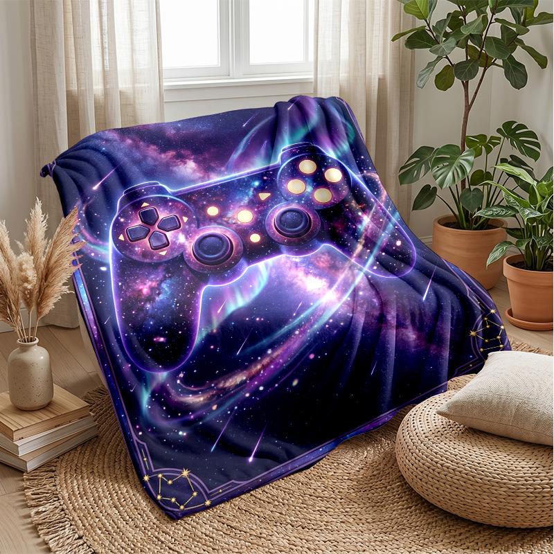 Galaxy Game Controller Theme blanket Lightweight Warm Flannel Blanket Decorative Throw Blanket for Home Decoration