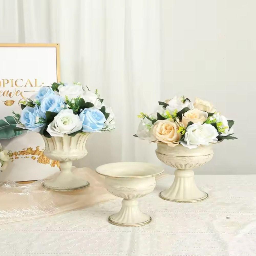 Multipurpose Flower Pot White Decorative Vase Vintage Urn Vase Flower Pot Living Room