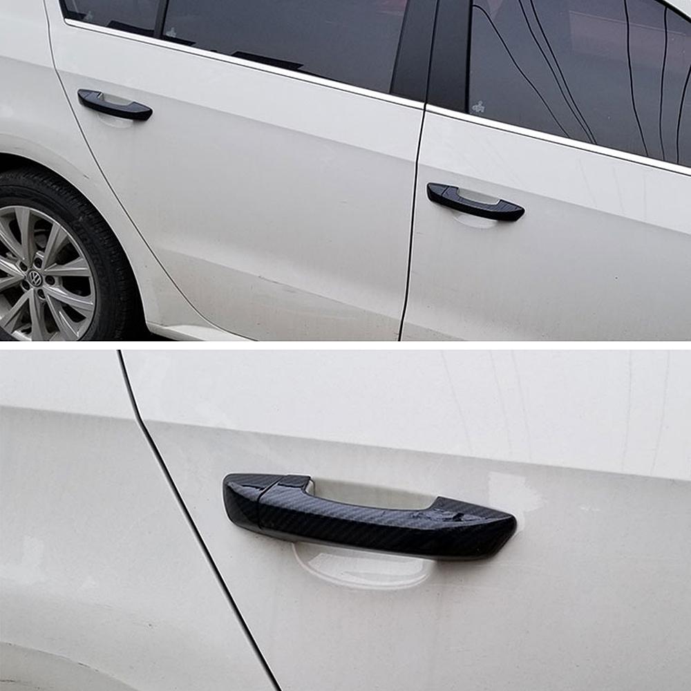 Для Volkswagen VW Passat B6 B7 2005-2015 углеродное волокно ремонт хромированная крышка дверной ручки накладка защитная наклейка автомобиля