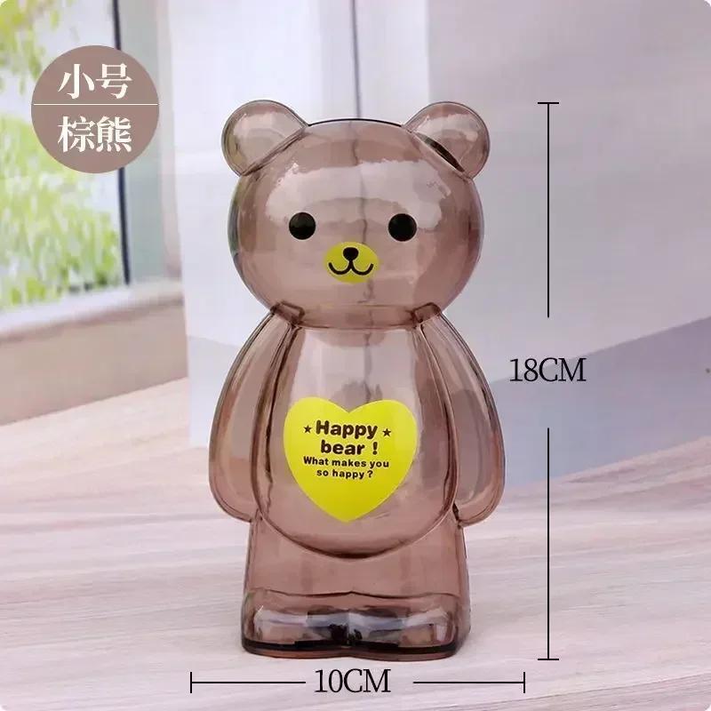 Креативный маленький медведь Копилка Прозрачная монета Бумага Деньги Сберегательная коробка Милый сейф Детский праздничный подарок Декор рабочего стола