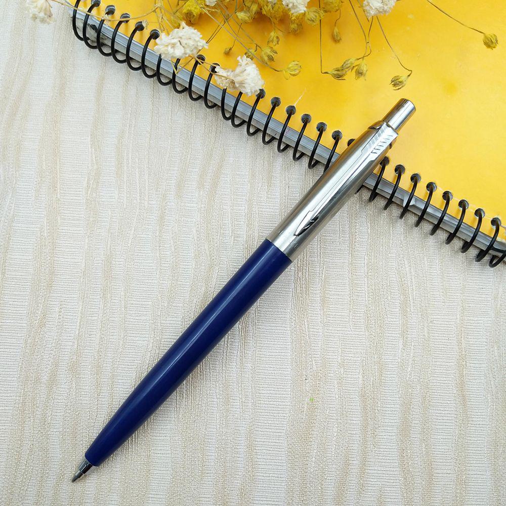 Metal Ballpoint Pen Business Signature Pen Metal Housing 1.0mm Press Style Pens School Office Ball Pen Gift Blue and Black Ink