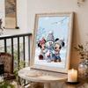 Disney Микки Минни Снеговик 5D DIY Набор для рисования жемчужной мозаикой Рождественская Зимняя Сцена со Снеговиком Вышивка Пазл Вышивка крестом Домашний Декор
