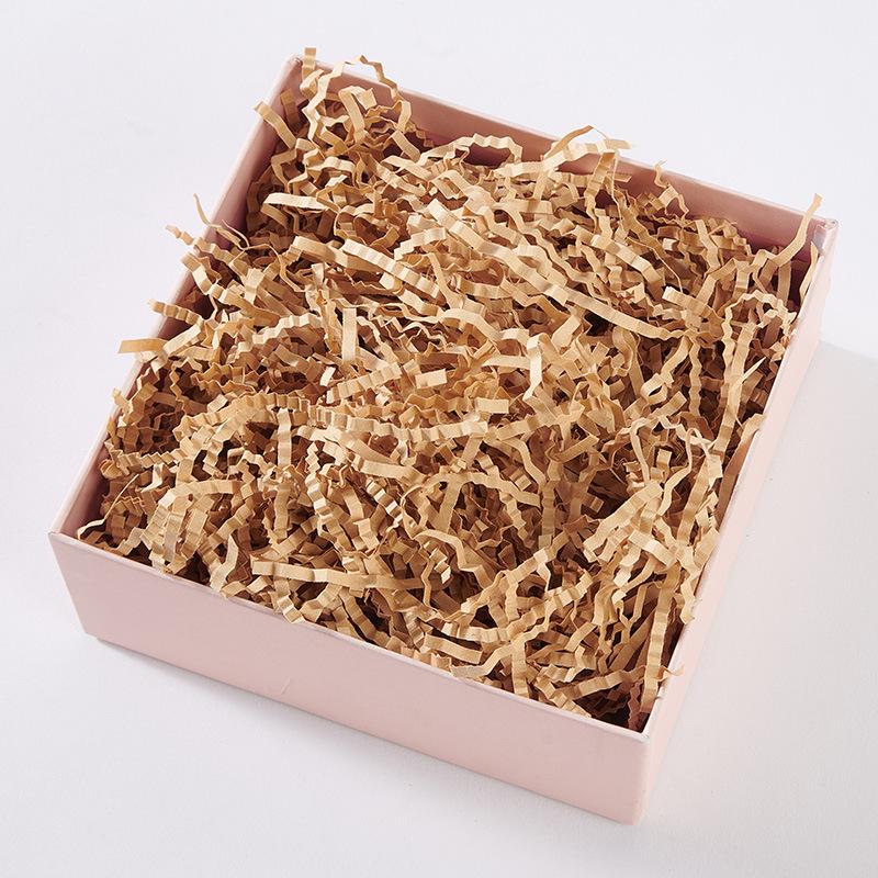 Wavy Cowhide Color Shredded Paper Filler for Gift Boxes - Red Wine Cosmetics Wrinkled Raffia