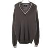 Made In Italy Long Sleeve V Neck Sweater S Charcoal Brown Knit Men's Used
