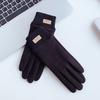 Теплые перчатки для женских немецкий бархат плюс бархат утолщенные электромобиль на открытом воздухе велоспорт спорт ветрозащитные сенсорный экран осенне-зимние перчатки