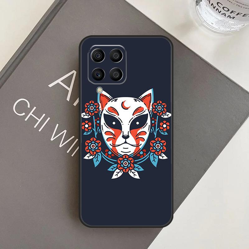 Samurai Oni Mask Case For Samsung Galaxy M15 M35 M55 M56 M36 M16 M06 M31 M13 M33 M53 M12 M32 M52 M14 M34 M54