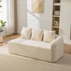 Modular Compression Sofa made of Chenille Fabric, filled with 30D high-resilience foam. Easy to move, non-slip base, ideal for living room.Beige