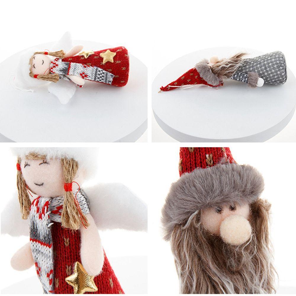 Шт Ангел Орнамент Тканевое Искусство Мультяшный Подвесной Орнамент Рождественский Подарок Кукла Рудольф Декор для Рождественской Елки