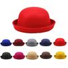 Мода Женщины Девушка Купол Верхняя Шляпа Однотонный Хлопок Полиэстер Федора Шляпы Дети Котелок Повседневная Родитель-ребенок Федора Шляпа