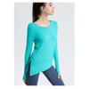 Женская спортивная обтягивающая одежда для йоги с длинным рукавом и разрезом для фитнеса