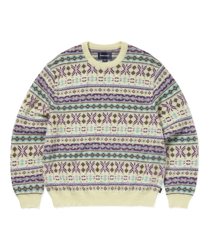 THISISNEVERTHAT Свитер с узором Fair Isle Лимонный
