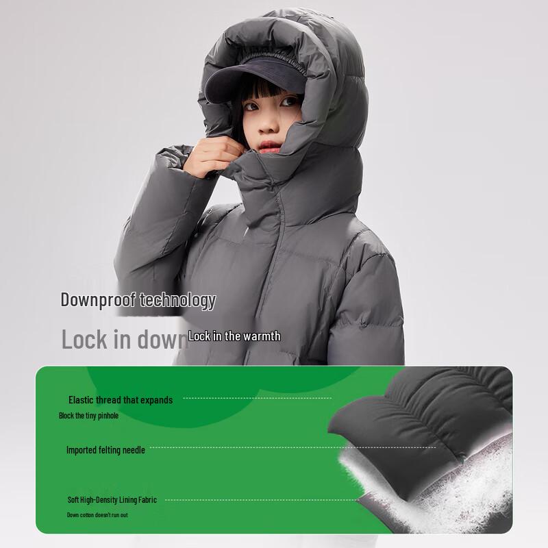 EBAER Kids' Mid-Length Hooded Down Jacket