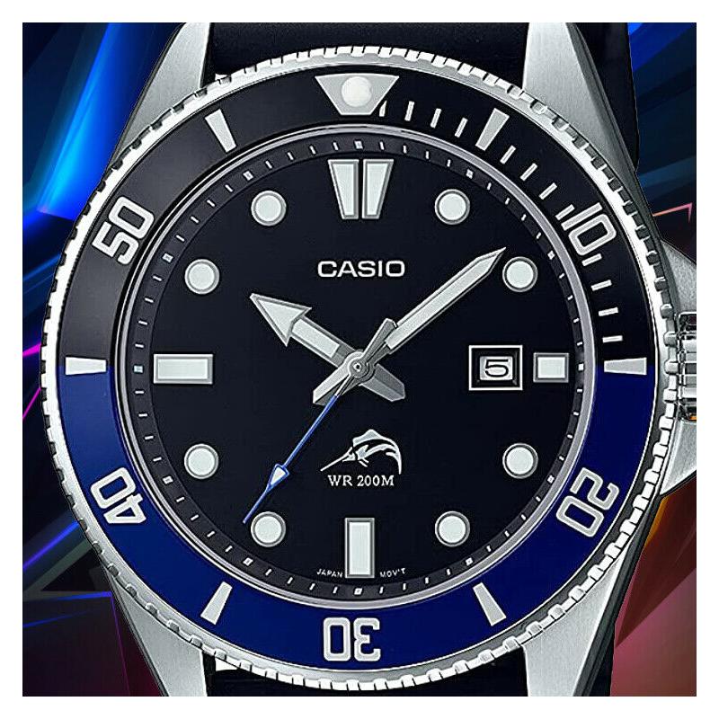 Casio Серия VINTAGE-Дисковый Меч-Рыба Водяной Призрак Светящиеся Стрелки Календарь Кварцевый Механизм Ремешок из Смолы Японские и Корейские Часы Мужские MDV106B-1A1V