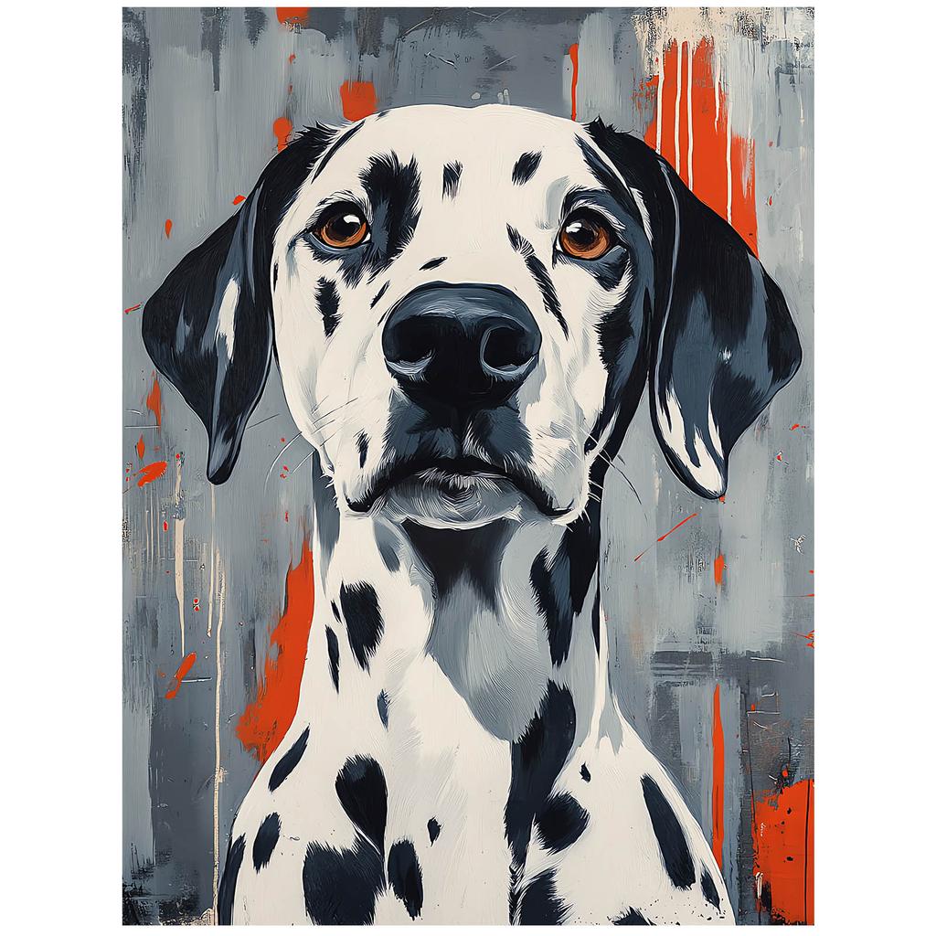 Plakat Dalmatyńczyk W Abstrakcyjnym Stylu Plakat Dalmatyńczyk W Abstrakcyjnym Stylu, 30X40 Cm, Bez Ramy, Płótno Premium Na Blejtramie
